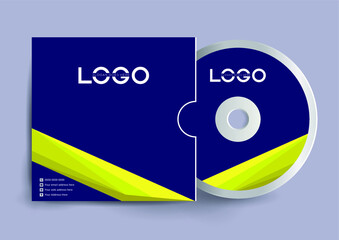 Cd case label and cd disc label design template, cd case isolated, vector realistic isolated disk, cd box and disc mockup.