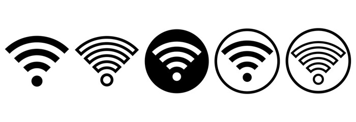 Wireless and wifi line icon. Wi-fi signal vector symbol.Internet sign,wifi icon vector set.