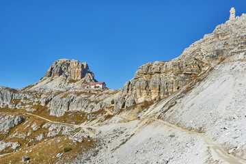 landscape at Tre Cime di Lavaredo in the Italian Alps