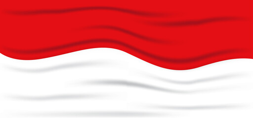 The background of the Indonesian flag is red and white