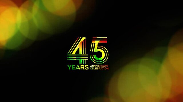 Wedding or Company Party invitation Creative, 45  Years Anniversary Very beautiful colorful effect Logo Videos