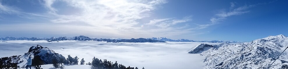 Panorama über der Nebeldecke