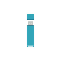 Computer full USB flash drive icon with editable vector file