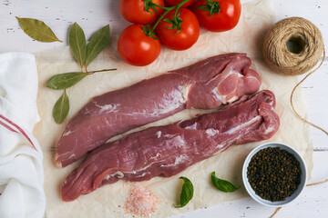 pork tenderloin raw top down