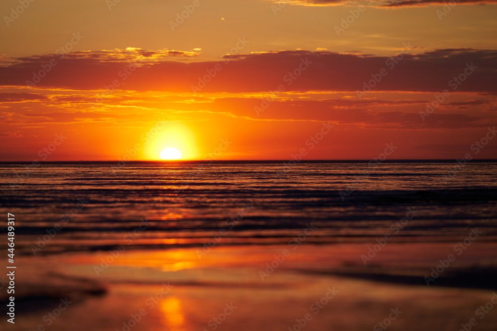 Canvas Prints background of colorful sky concept: dramatic sunset with twilight color sky and clouds.