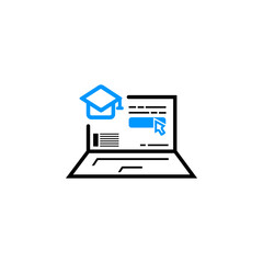 Online education and business training icon