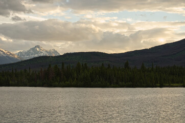 Pyramid Lake on a Cloudy Evening