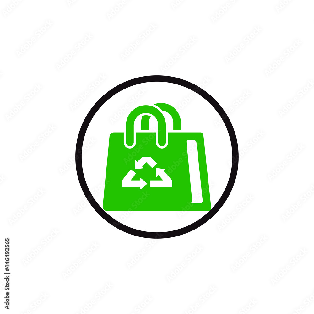 Sticker green eco technology electric icon vector