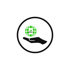 Green Ecology logo icon vector