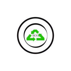 Green eco technology electric icon vector
