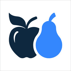 Fruit icon. Simple editable vector design isolated on a white background.
