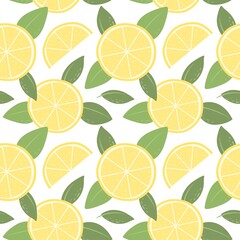 Seamless pattern with lemons. Bright pattern for wallpaper, fabric and paper. Vector.