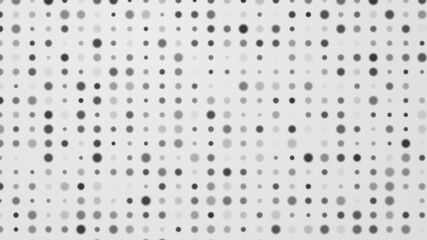 Dot white black pattern gradient texture background. Abstract  technology big data digital concept. 3d rendering.
