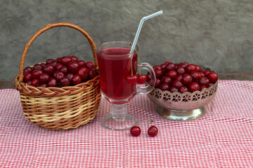 cherries in a glass jar
