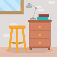 home chair and drawer