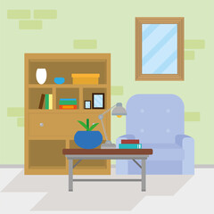 livingroom with sofa lilac