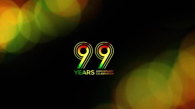 Wedding or Company Party invitation Creative,  99 Years Anniversary Very beautiful colorful effect Logo Videos
