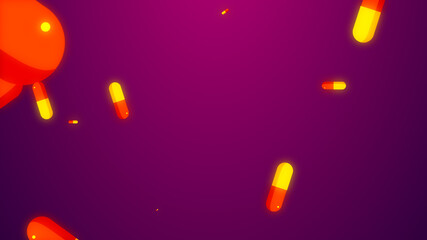 Drug prescription for pills medicine capsule pattern background. Abstract healthcare technology and science medical concept.