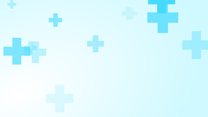Medical white blue cross pattern background.