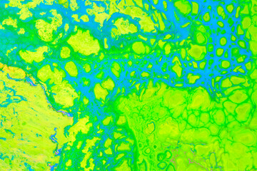 Fototapeta na wymiar Green and blue abstract paint texture