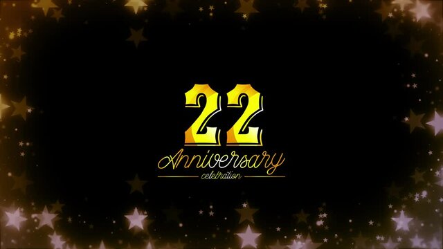 To celebrate an anniversary Day Organized,  22   Years Celebration , effect Color Pure logo HD Videos