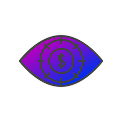 Eye and money icon