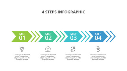 Obraz premium Creative concept for infographic with 4 steps, options, parts or processes. Business data visualization.