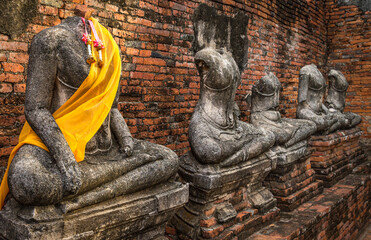 Ayutthaya historical park - obrazy, fototapety, plakaty