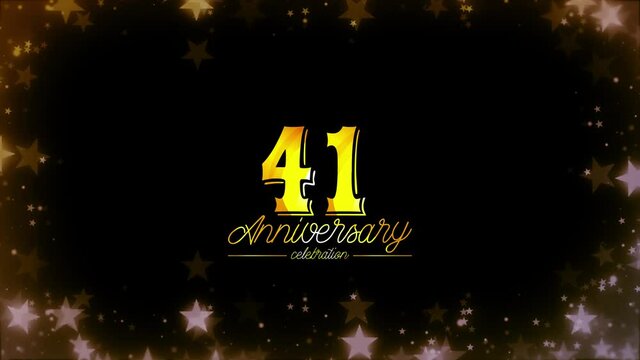 To celebrate an anniversary Day Organized,  41   Years Celebration , effect Color Pure logo HD Videos