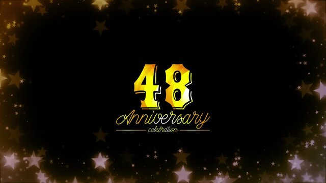 To celebrate an anniversary Day Organized,   48  Years Celebration , effect Color Pure logo HD Videos