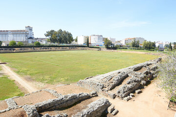 Merida, Extremadura, Spain-12 January 2018.Roman circus in Merida, Extremadura (Spain) © Daniel