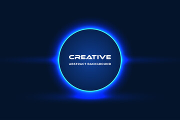 Blue eclipse flare vector background.