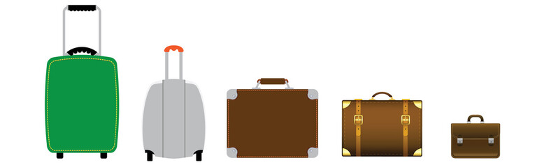 Travel bags vector set. EPS 10