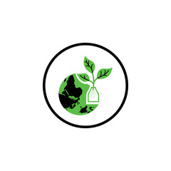 eco green world find icon vector