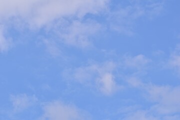 Blue sky with a few white clouds