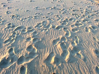 footprints on sand