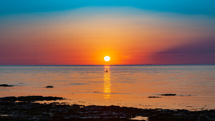 Sunset at Aberystwyth Beach