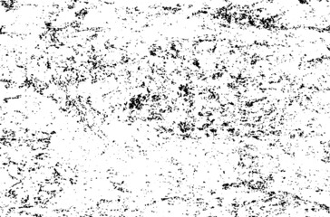 Monochrome texture composed of irregular graphic elements. Distressed uneven grunge background. Abstract vector illustration. Overlay for interesting effect and depth. Isolated on white background.