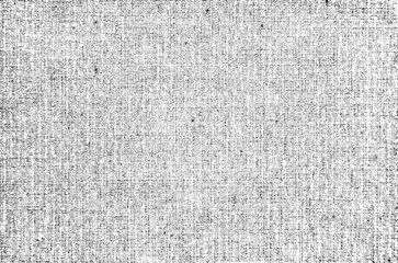 Vector fabric texture. Distressed texture of weaving fabric. Grunge background. Abstract halftone vector illustration. Overlay to create interesting effect and depth. Black isolated on white. EPS10.