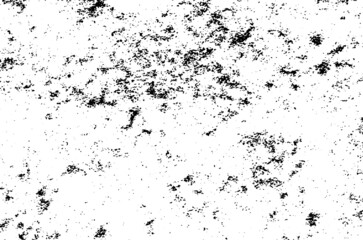 Fototapeta premium Monochrome texture composed of irregular graphic elements. Distressed uneven grunge background. Abstract vector illustration. Overlay for interesting effect and depth. Isolated on white background.