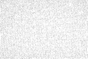 Vector fabric texture. Distressed texture of weaving fabric. Grunge background. Abstract halftone vector illustration. Overlay to create interesting effect and depth. Black isolated on white. EPS10.