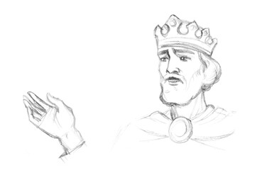 The king. Pencil drawing portret