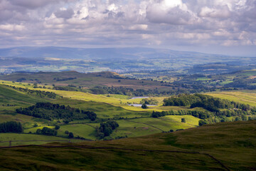 Obraz premium View from Wansfell on a summer afternoon, Lake district, England