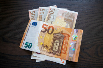 Obraz premium 50 euro banknotes money 