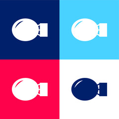 Bomb blue and red four color minimal icon set