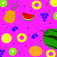 seamless pattern with fruits