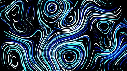 Fototapeta na wymiar 3d render. Abstract creative background with curled lines like blue trails on surface. Lines form swirling pattern like curle noise. Abstract bright creative festive bg