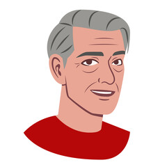 Isolated avatar of an old man Vector illustration