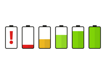 Battery Level Indicators. Vector Illustration