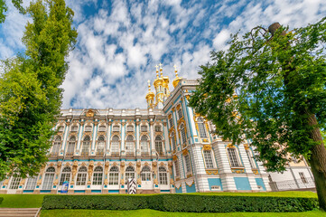 Wide angle view of Catherine Palace 